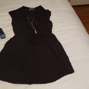 Short Black zipper up dress